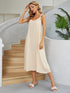 ruffled-v-neck-midi-dress Sophia's Trends - Sophia's Style-Cream-XL